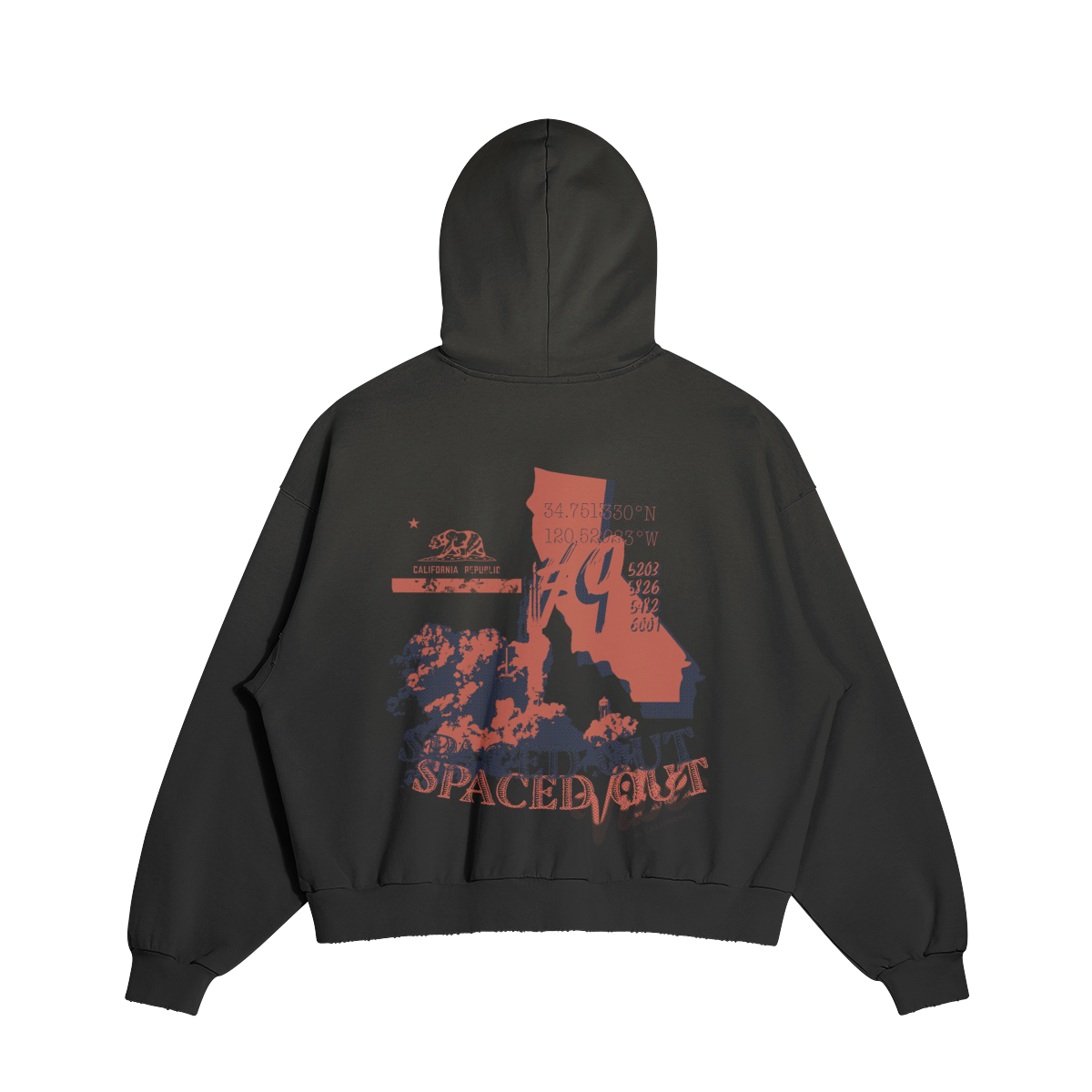 urban streetwear black hoodie vibe california